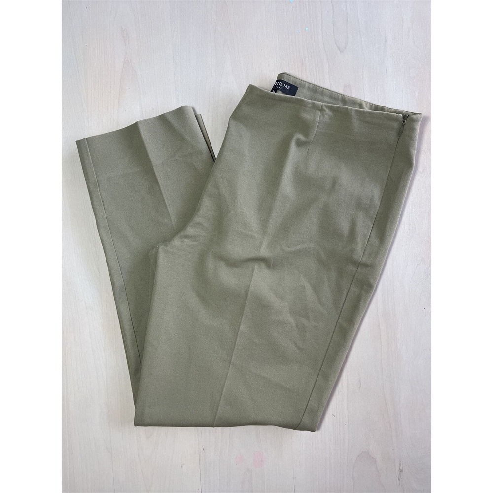 Lafayette 148 New York Cropped Bleecker Pants Green Size 8